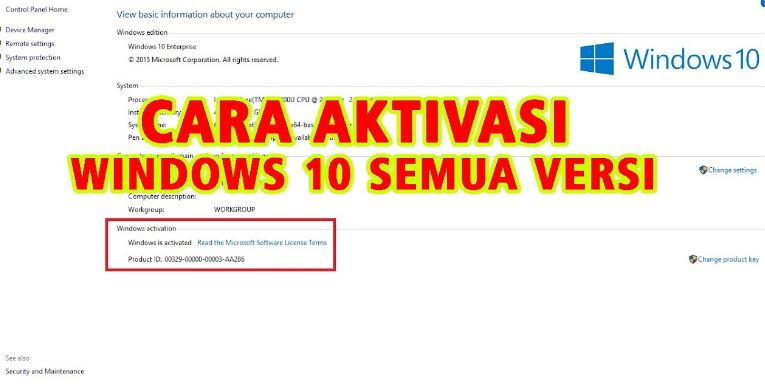 Cara Aktivasi Windows 10 Dengan Mudah 2020 Gadgetsiana Com