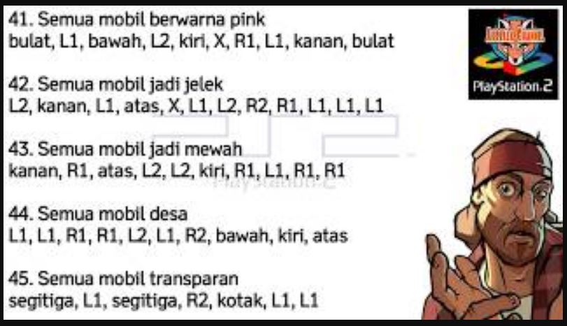Kode Cheat GTA San Andreas Terbaru Tahun 2022  Gadgetsiana.com