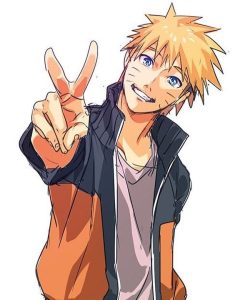 pp-anime-bergaya-peace-lucu